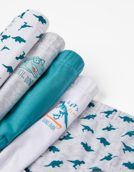 Zippy Boys 'Dinosaurs' 5-Pack Cotton Briefs