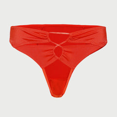 Ls Lingerie Crotchless Tie Detail Brief- Red