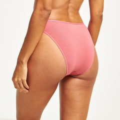 La Senza High Leg Lace Trim V Waist Bikini Brief- Baroque Rose