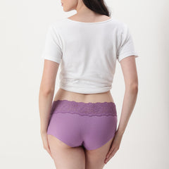 La Senza Lace Trim Boy Short Brief - Lavender Crystal