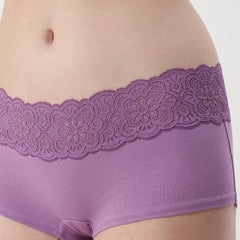La Senza Lace Trim Boy Short Brief - Lavender Crystal