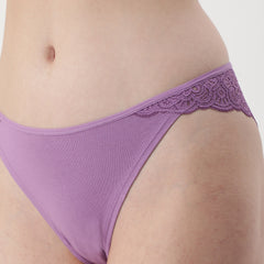 La Senza Lace Side & Back Trim Cheeky Brief- Lavender Crystal