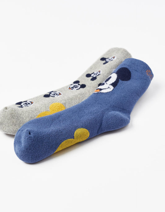Zippy Boys 'Mickey' 2-Pack Non-Slip Socks