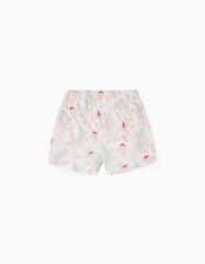 Zippy Cotton Skort With Floral Motif For Girls