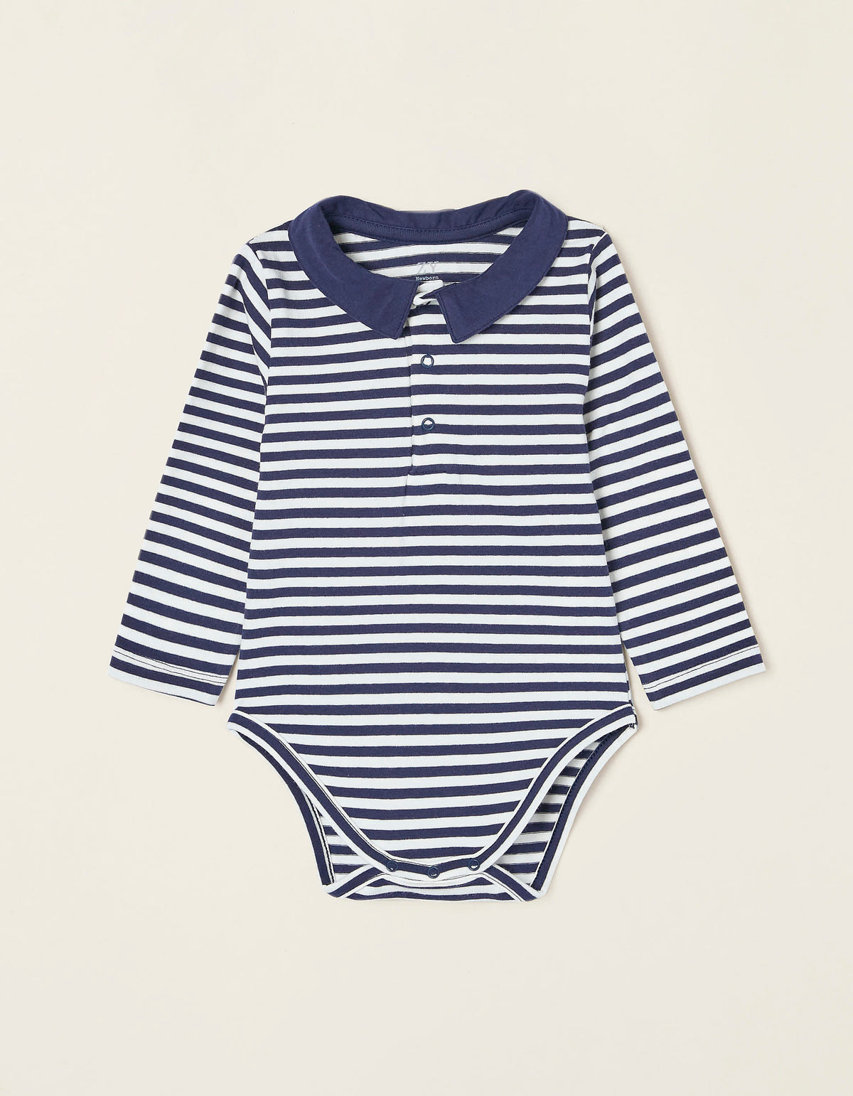 Zippy Newborn Baby Boys Striped Cotton Polo-Bodysuit