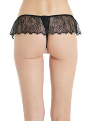 Isla & Evie Satin & Lace Frill Thong – Satin & Lace Thong Panties