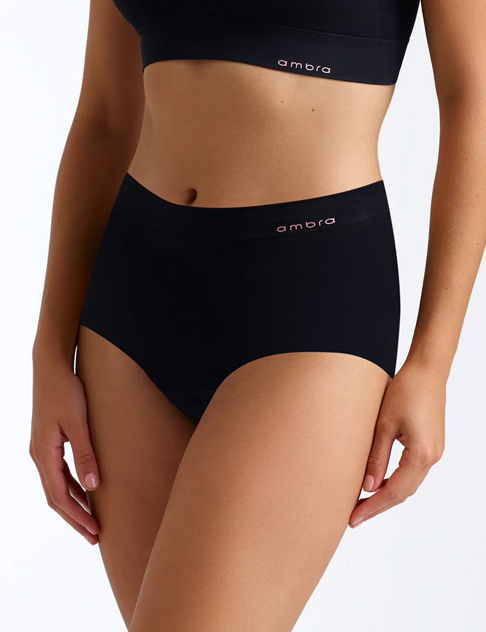 Ambra Bondi Bare Full Brief-Black