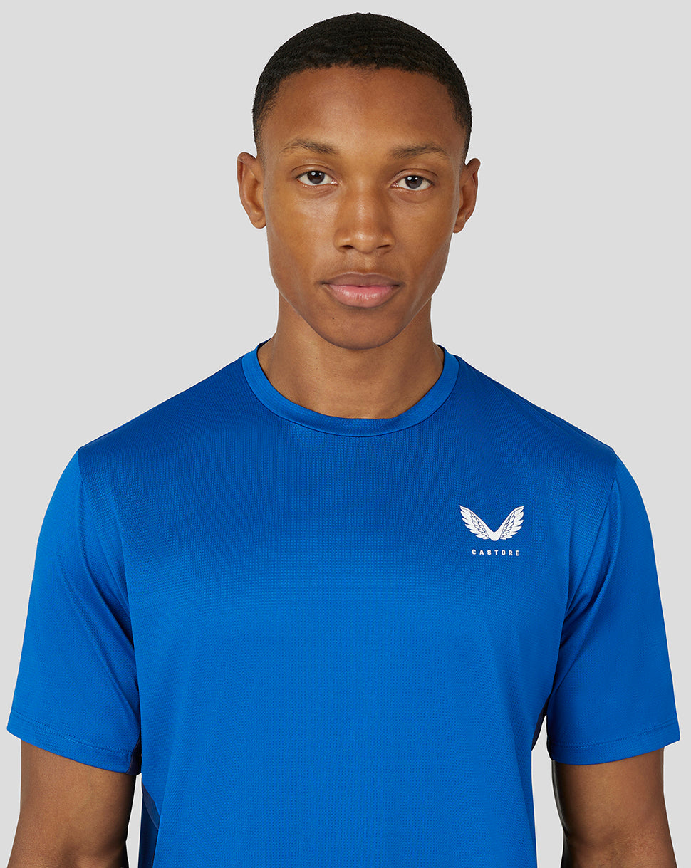 Men’S Short Sleeve Mesh Mix T Shirt - True Blue