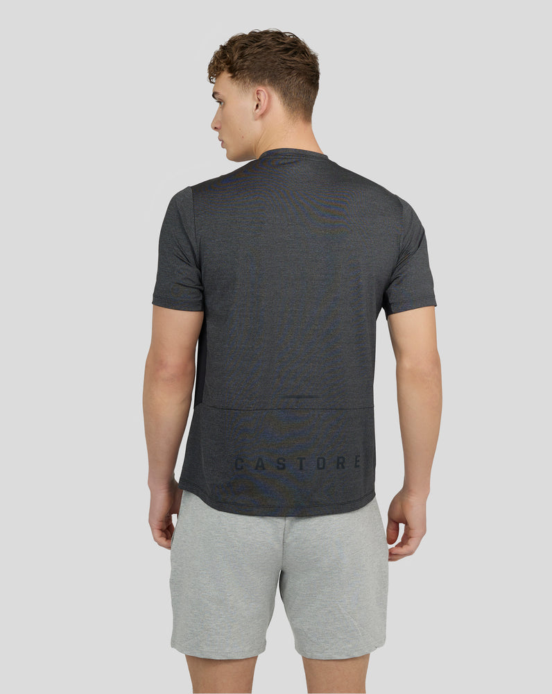 Men'S Mesh Mix T-Shirt - Charcoal Marl