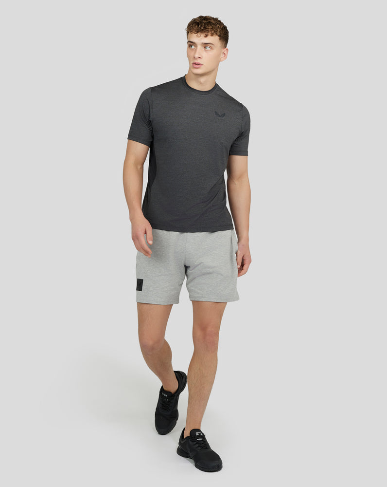 Men'S Mesh Mix T-Shirt - Charcoal Marl