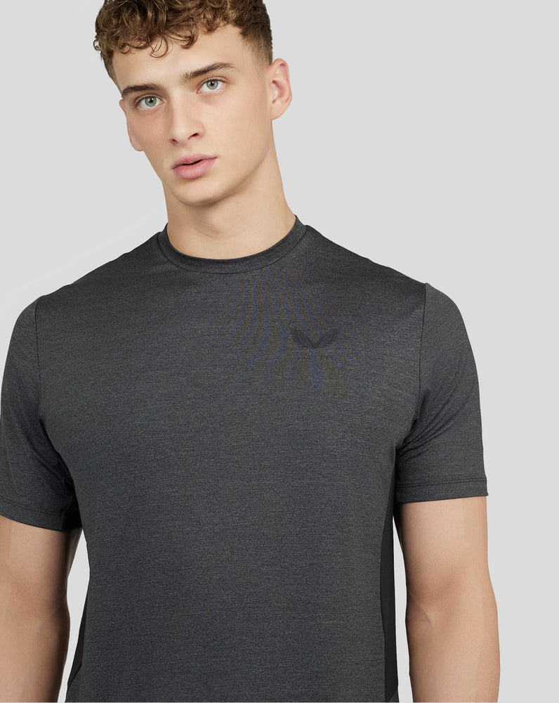 Men'S Mesh Mix T-Shirt - Charcoal Marl