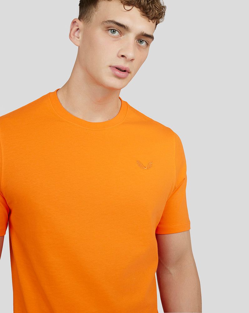 Men'S Embroidered Logo T-Shirt - Orange