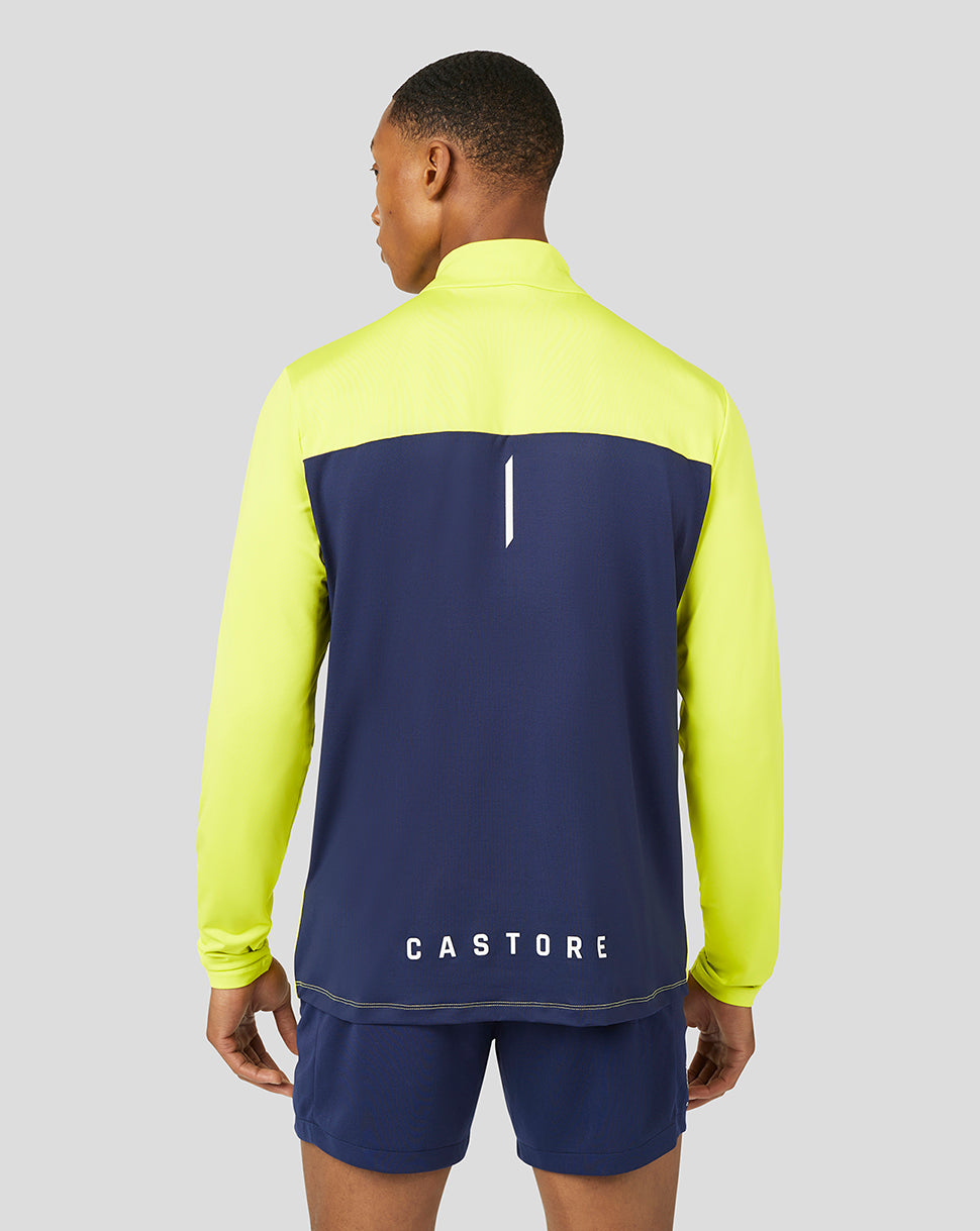 Men'S Colour Block 1/4 Zip - Citrus