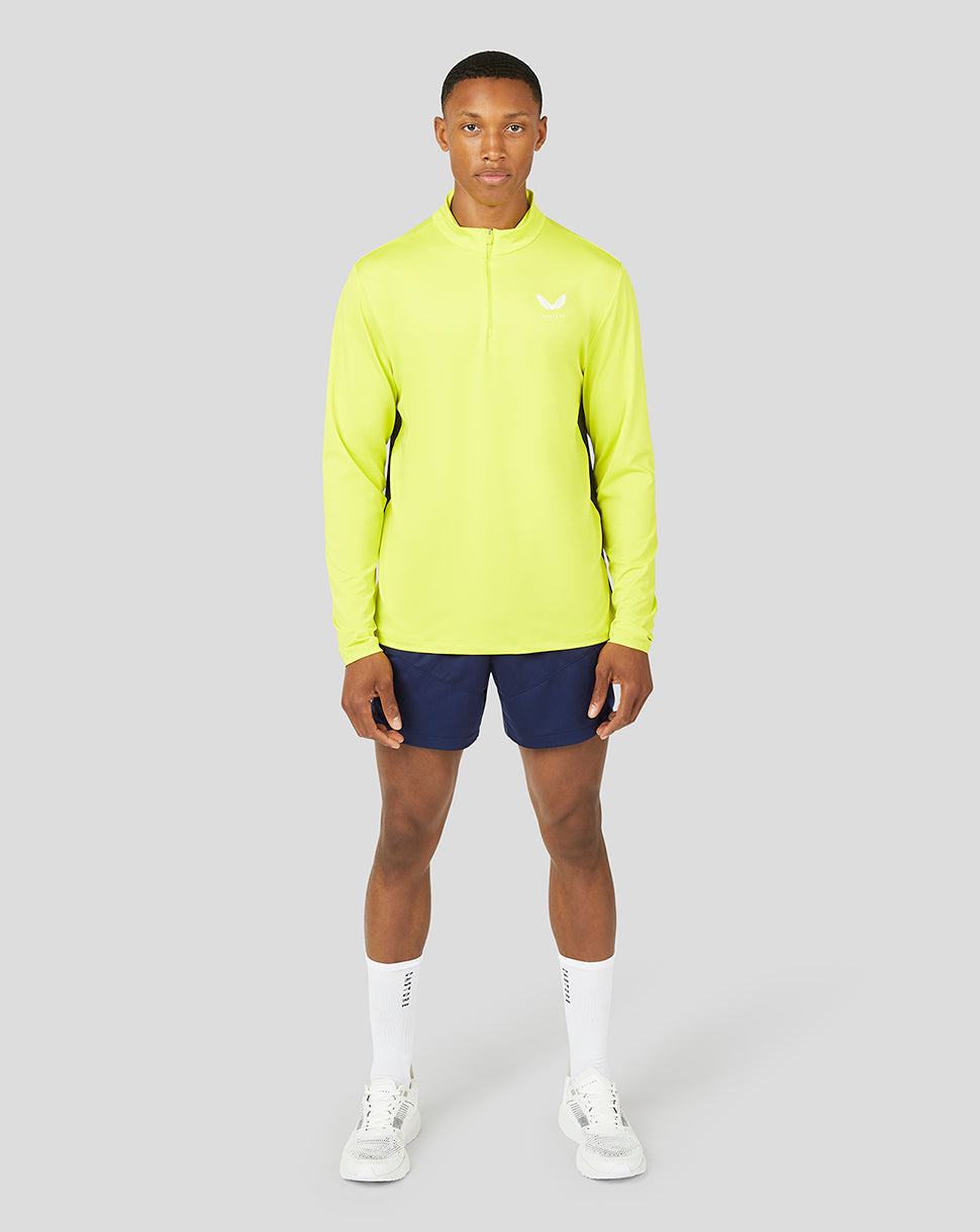 Men'S Colour Block 1/4 Zip - Citrus