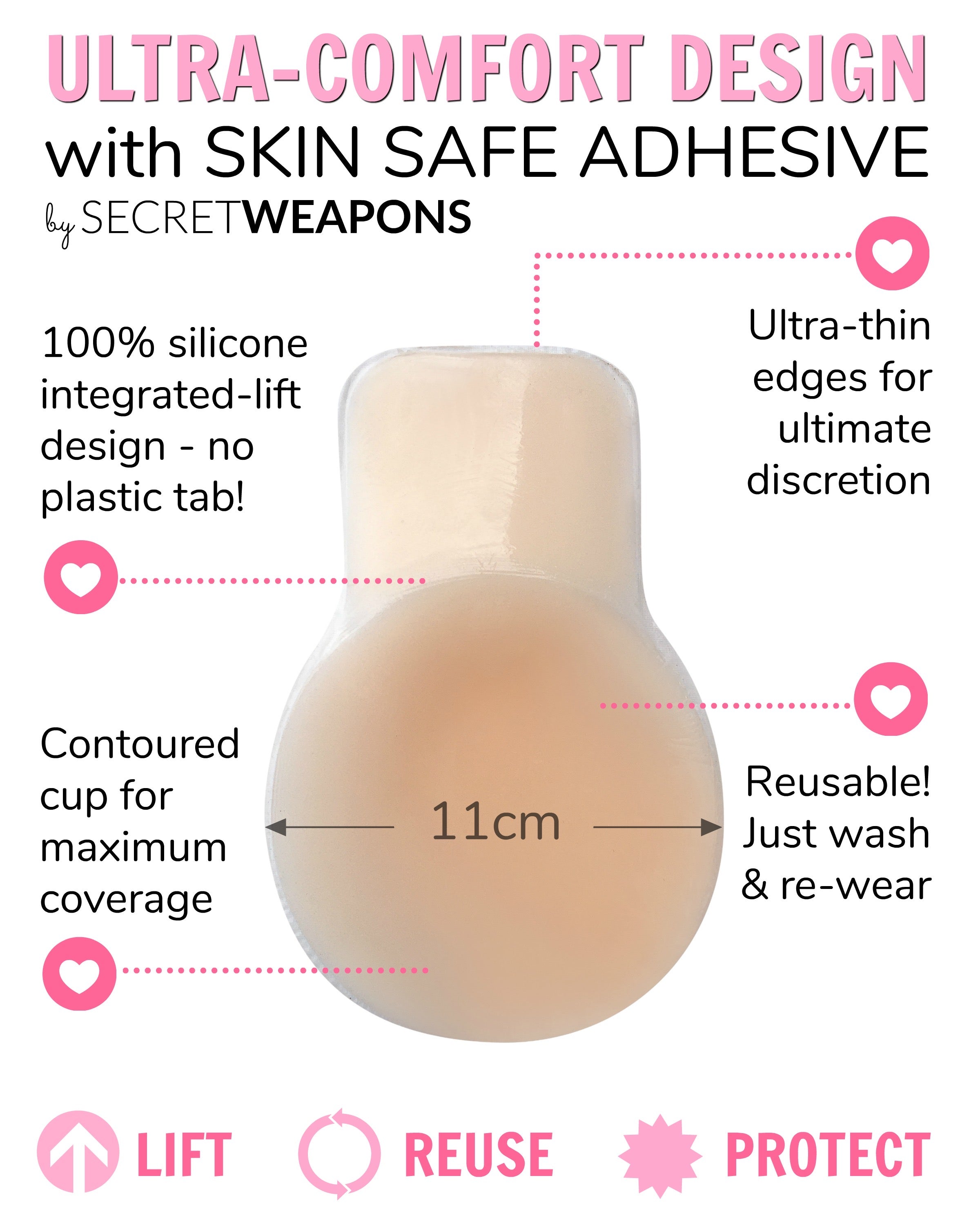 Secret Weapons Lifts-Ups - Breast Lift Nipple Covers