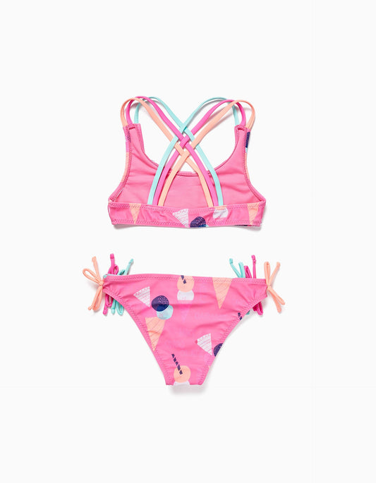 Zippy Bikini With Bows Uv 80 Protection For Girls Ice Cream