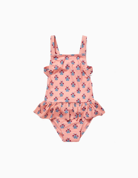 Zippy Floral Swimsuit Uv 80 Protection For Girls