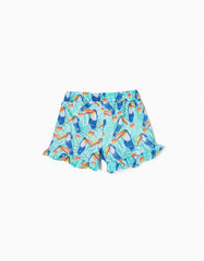Zippy Cotton Shorts For Girls Parrots