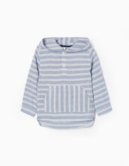 Zippy Striped Shirt With Hood For Baby Boys