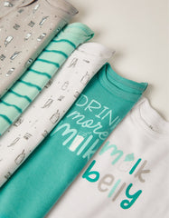 Zippy Baby Boys 'Milk Belly' 5 Pack Bodysuits