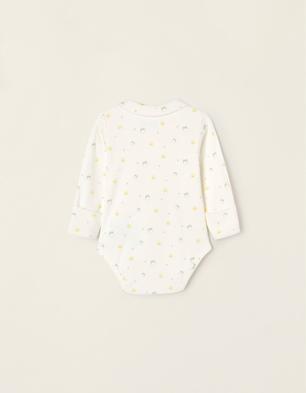 Zippy Newborn Boys 'Frogs&Chicks' Cotton Bodysuit With Integrated Glove