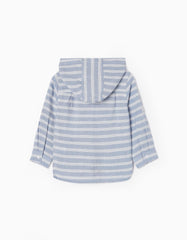 Zippy Striped Shirt With Hood For Baby Boys