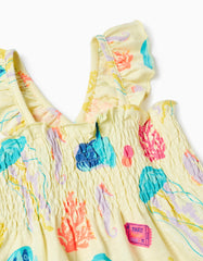 Zippy Cotton Dress For Girls Ocean