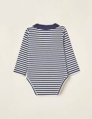 Zippy Newborn Baby Boys Striped Cotton Polo-Bodysuit
