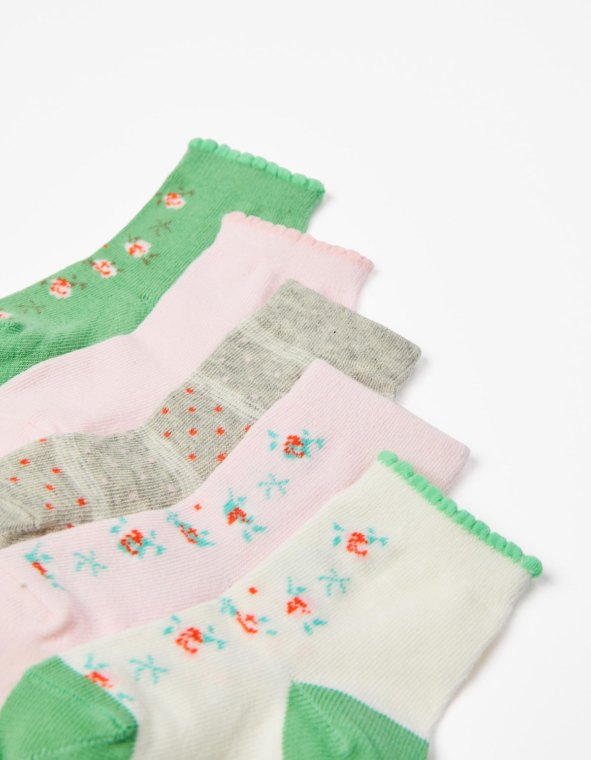 Zippy Baby Girls 'Flowers&Dots' 5-Pack Pairs Of Socks