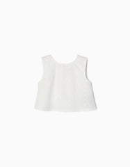 Zippy Top With English Embroidery For Girls