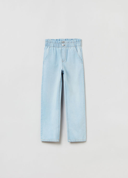 Ovs Paper Bag Jeans With Fading