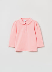 Ovs Solid Colour Stretch Cotton Polo Shirt