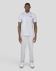 Men'S Golf Printed Polo - Stone Grey